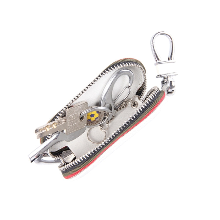 Universal Leather Crocodile Texture Waist Hanging Zipper Wallets Key Holder Bag (No Include Key)