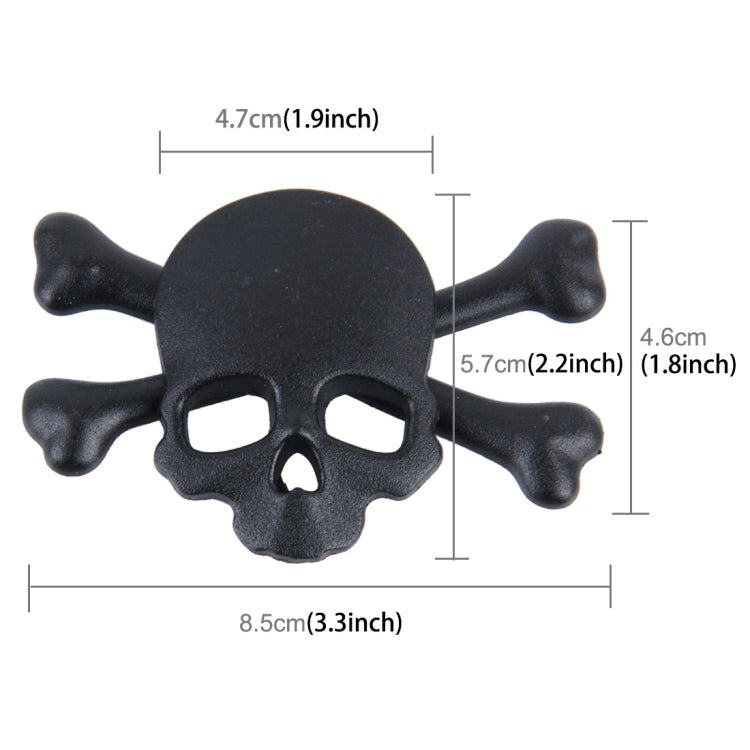 Skull And Cross Bone Shape Shining Metal Car Universal Sticker