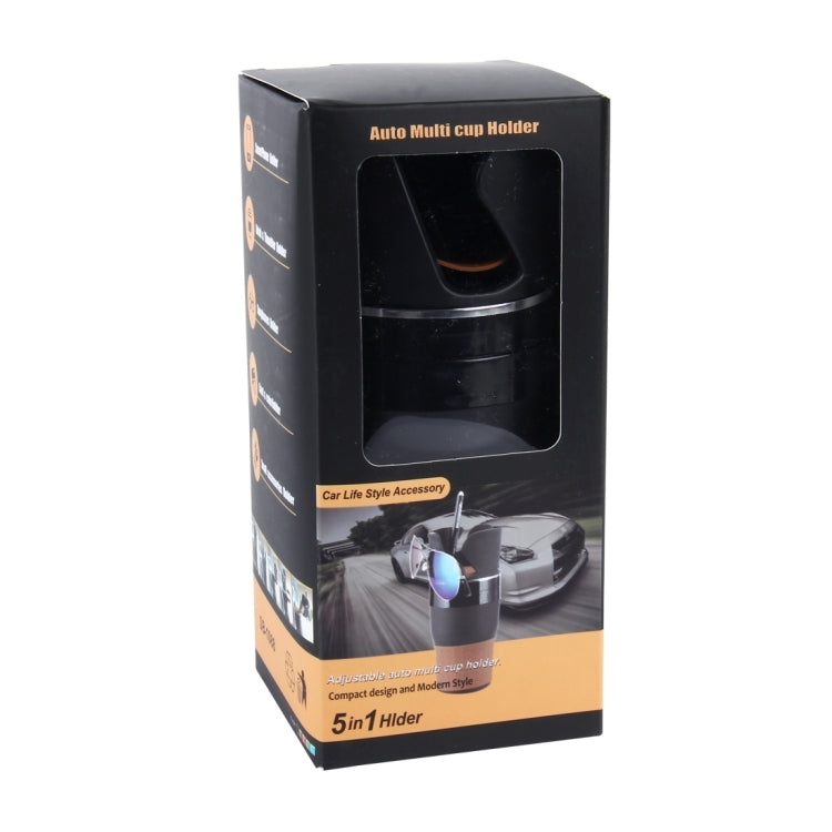 SB-1088 5 in 1 Auto Multi-functional Cup Holder Smartphone Drink Sunglasses Card Coin Small Accessories Holder