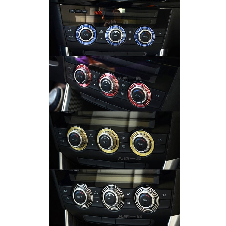 3 PCS Car Aluminum Air Conditioner Knob Case For ATENZA