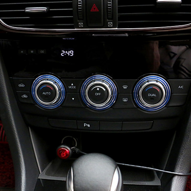 3 PCS Car Aluminum Air Conditioner Knob Case For ATENZA