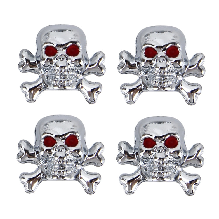 4 PCS Universal Skull Shape Gas Cap Mouthpiece Cover Gas Cap Tire Cap Car Motor Bicycle Tire Valve Caps