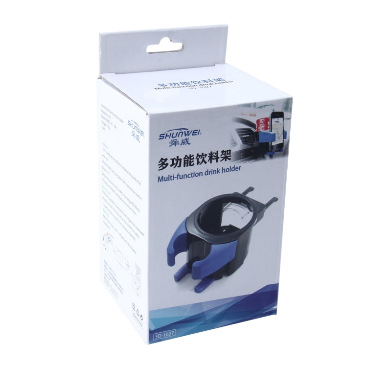 SHUNWEI SD-1027 Car Auto Multi-functional ABS Air Vent Drink Holder Bottle Cup Holder Phone Holder Mobile Mount