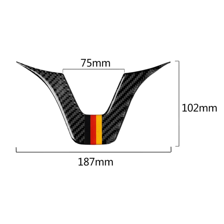 Car German Flag Carbon Fiber Steering Wheel Decorative Sticker for Mercedes-Benz