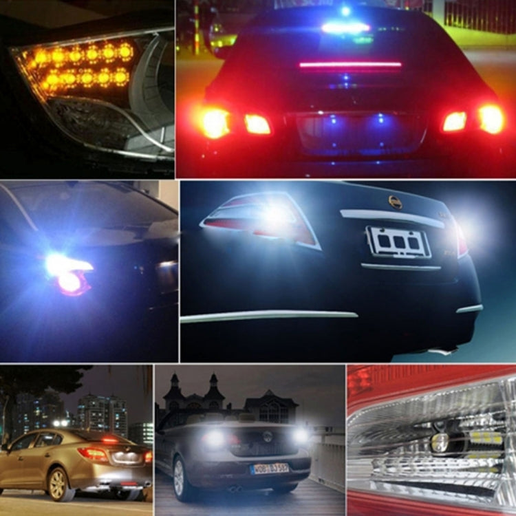 2 PCS T20/7440 10W 1000 LM 6000K White + Yellow Light DRL&Turn Light with 42 SMD-2835-LED Lamp，DC 12-24V