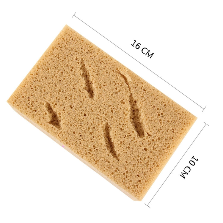 Car Care Wear-resistant Brown Soft Sponge Car Wash Cleaning Pad((Khaki)