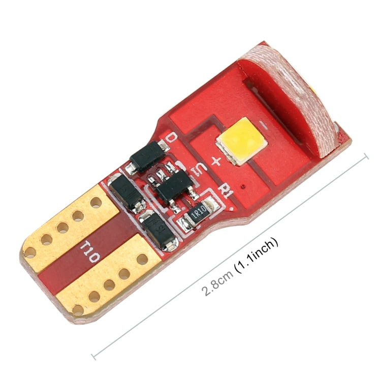 2 PCS T10 / W5W / 168 / 194 DC12V / 1.6W / 6000K / 130LM 3LEDs SMD-3030 Car Red Board Clearance Light