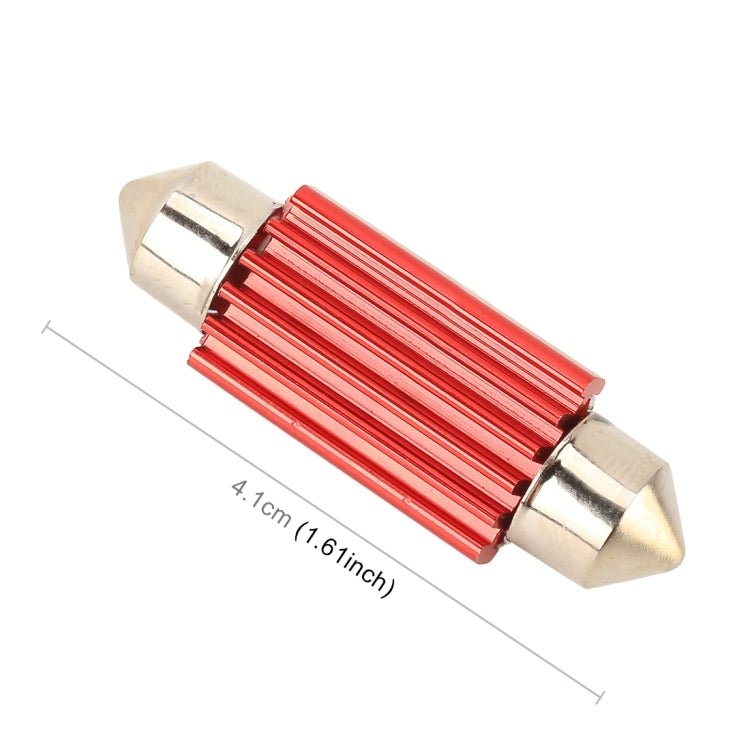 2 PCS 41mm DC12V / 2.2W / 6000K / 130LM 6LEDs SMD-3030 Car Reading Lamp