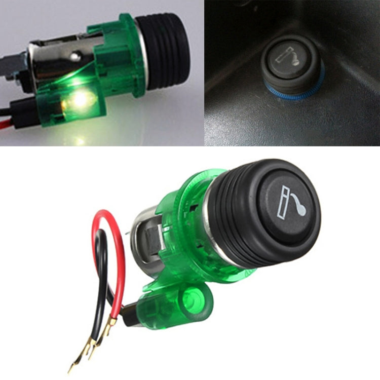 Car 10A 12V European Standard Cigarette Lighter Full Assembly with Light