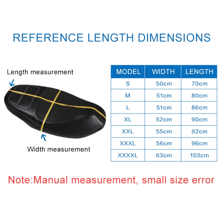 Motorcycle Breathable Sunscreen Double Layer 3D Honeycomb Small Hole Polyester Cushion Mesh, Size: L, Length: 86cm; Width: 51cm