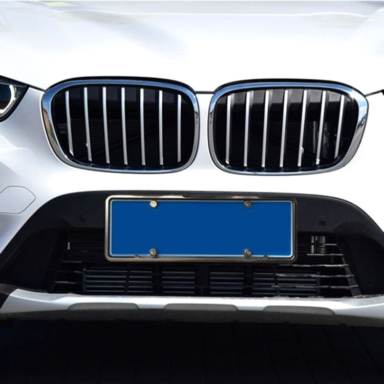 2 PCS Car License Plate Aluminium Alloy Bracket Frame Holder Stand Mount(Silver)