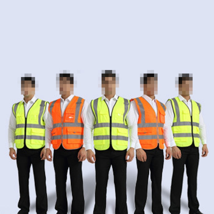 XL Reflective Fluorescent Vest Safty Cloth Driving School Construction Traffic Safty Warning Working Cloth