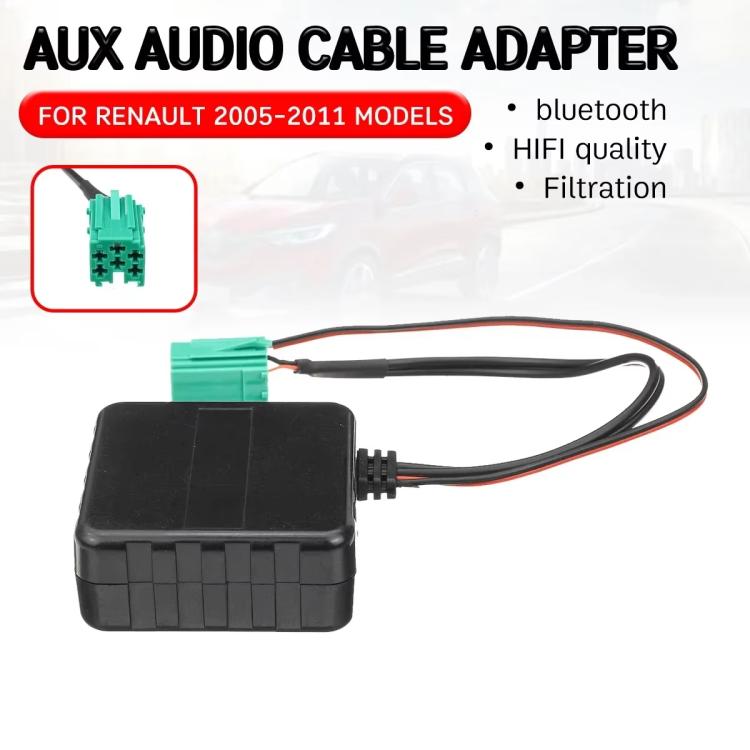 Car Wireless Bluetooth Module AUX Audio Adapter Cable for Renault