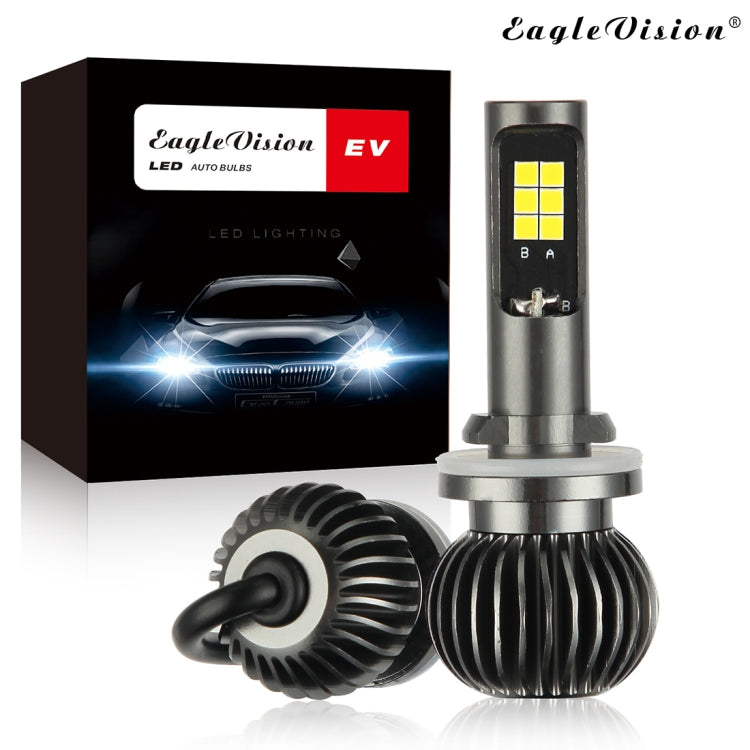 2 PCS EV15 880 / 881 DC9-32V / 6W / IP67 Car LED Double Color Fog Light, Cold White Light  + Amber Light