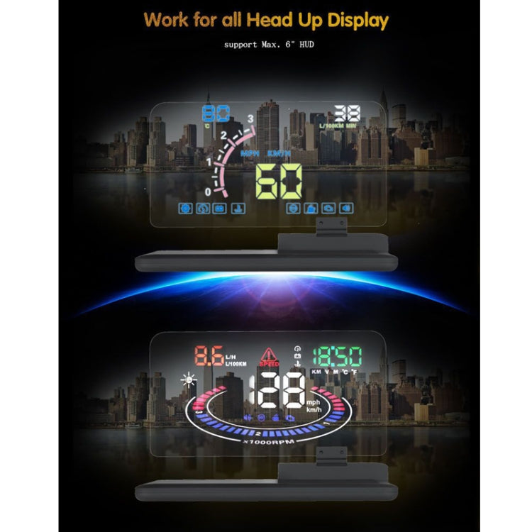 H6 Multi-function Car Smartphone Navigation Head Up Display Holder for 6 Inch Smartphone