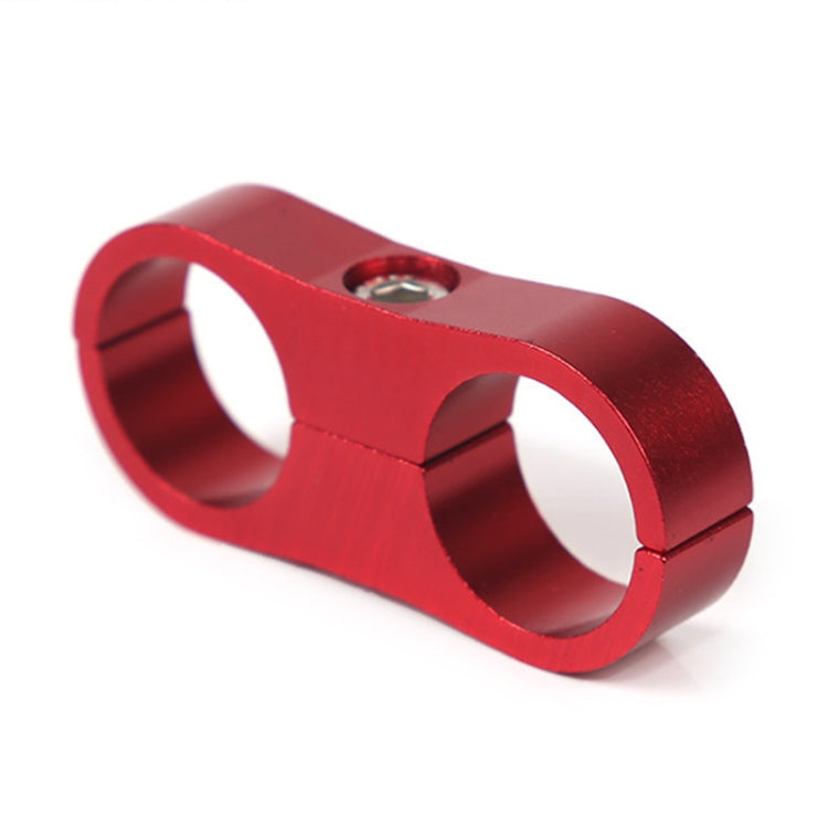 AN4 Automotive 2-hole High Pressure Tubing Fixing Clip Car Tubing Clamp Aluminum Alloy Clip Tubing Separator, Random Color Delivery