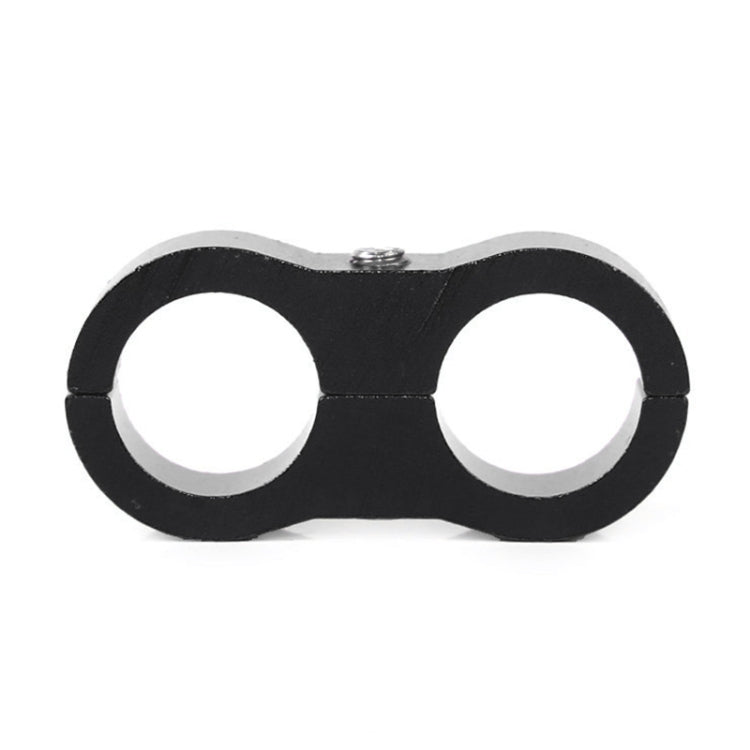 AN4 Automotive 2-hole High Pressure Tubing Fixing Clip Car Tubing Clamp Aluminum Alloy Clip Tubing Separator, Random Color Delivery