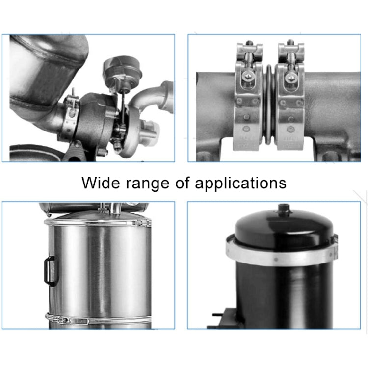 2.5 inch Car Turbo Exhaust Downpipe V-Band Clamp Stainless Steel 304 Flange Clamp