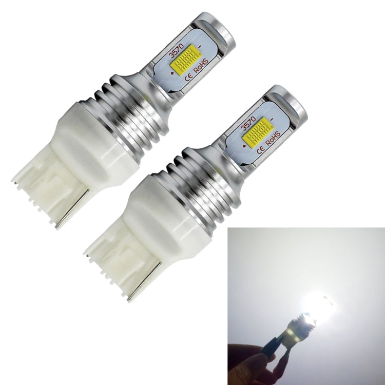 2 PCS T20/7440 72W 1000LM 6000-6500K Bright White Light Car Turn Backup LED Bulbs Reversing Lights, DC 12-24V