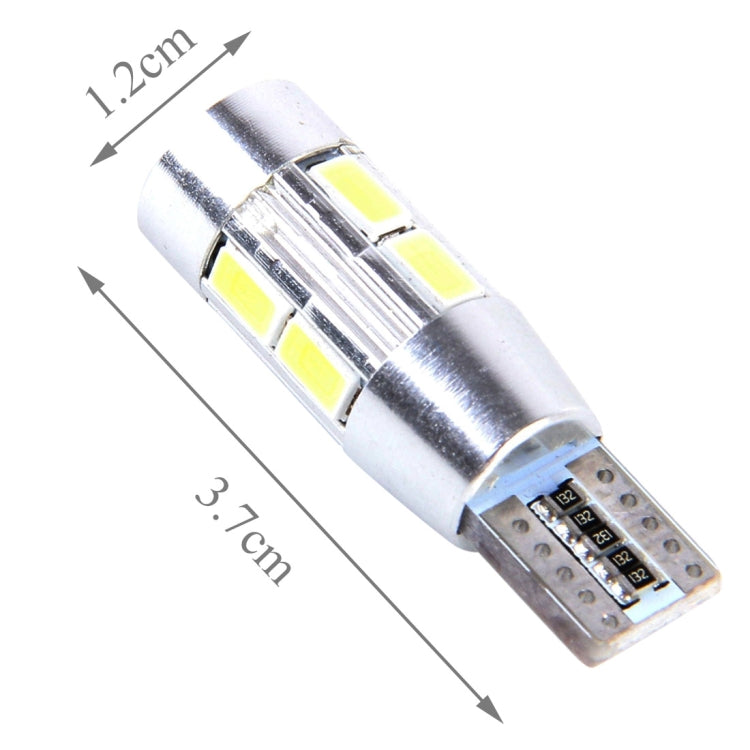 2 PCS T10 6W 10 SMD 5630 LED Error-Free Canbus Car Clearance Lights Lamp, DC 12V