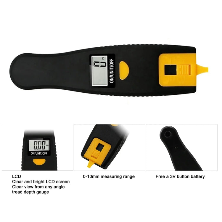 CEDAR 8609 LCD Display Screen Digital Tire Gauge, Pressure Range: 0-150PSI