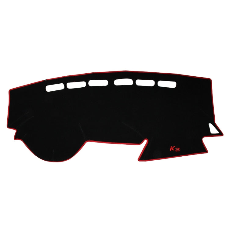 Left-hand Drive Car Light Instrument Panel Sunscreen Dashboard Mats Cover for Kia K2, Please Note Model and Year
