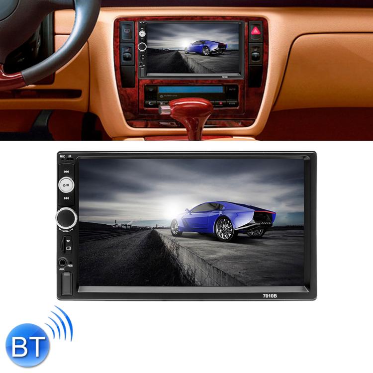 7010B HD 2 Din 7 inch Car Bluetooth Radio Receiver MP5 Player, Support FM & USB & TF Card