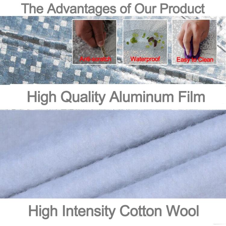 Aluminum Film PEVA Cotton Wool Anti-Dust Waterproof Sunproof Anti-frozen Anti-scratch Heat Dissipation SUV Car Cover with Warning Strips, Fits Cars up 5.1m(199 inch) in Length