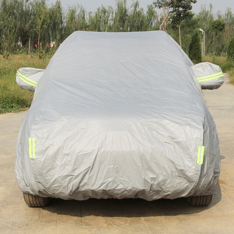 Oxford Cloth Anti-Dust Waterproof Sunproof Flame Retardant Breathable Indoor Outdoor Full Car Cover Sun UV Snow Dust Resistant Protection SUV Car Cover with Warning Strips