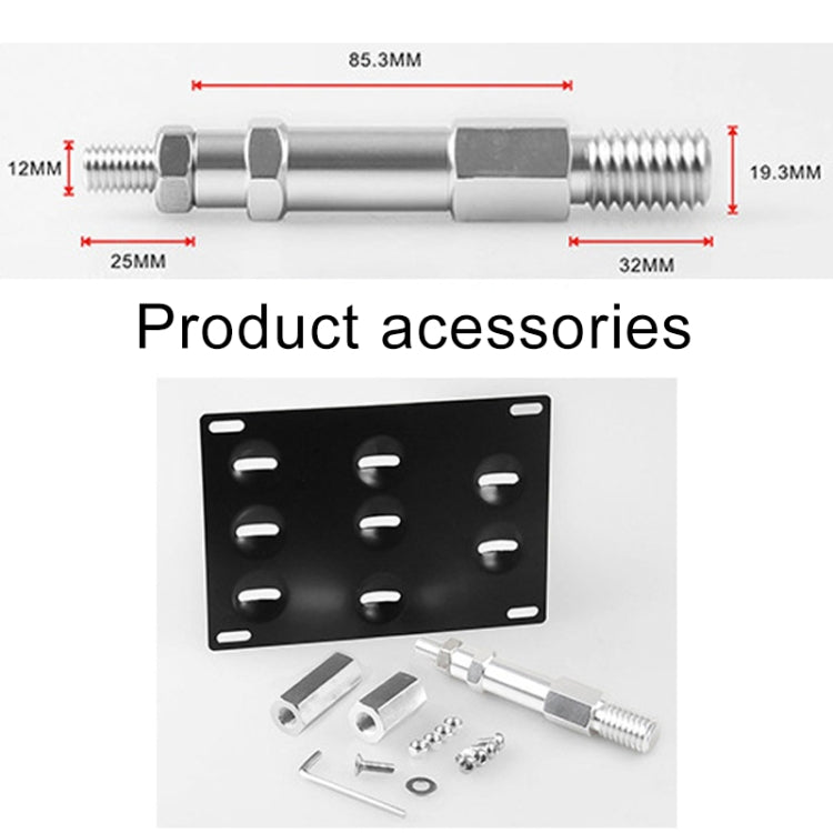 Car Front Bumper Tow Hook License Plate Mounting Bracket Holder for Audi A4