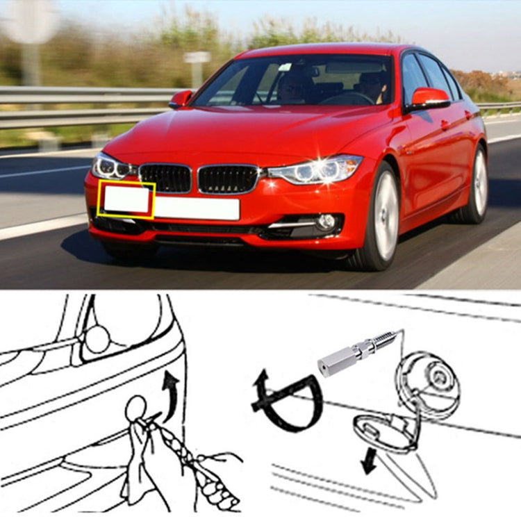 Car Front Bumper Tow Hook License Plate Mounting Bracket Holder for Audi A4