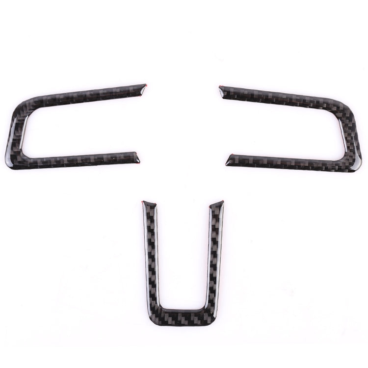 3 PCS Car Steering Wheel Button Decorative Sticker for Ford Mustang 2015-2020