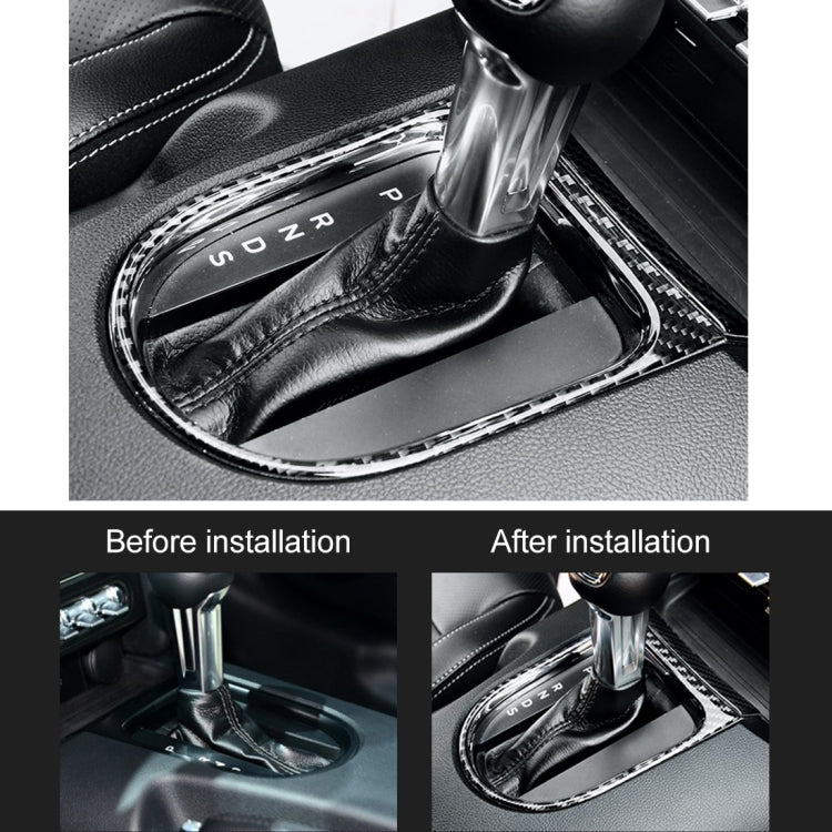 2 PCS Car Gear Shift Outer Ring Decorative Sticker for Ford Mustang 2015-2020