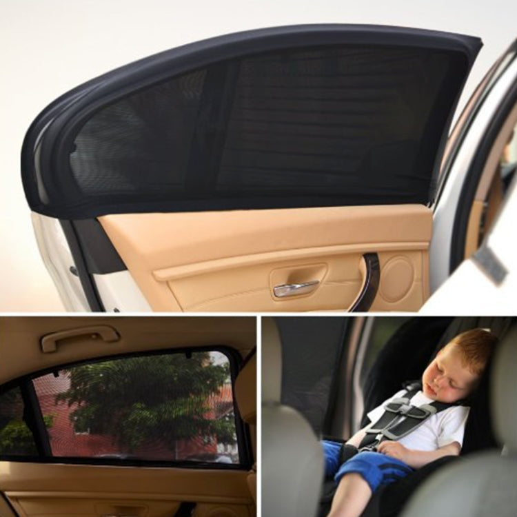 2 PCS Car Shade Block Car Sun Block Window Gauze Shading Net Side Blocking Cover Sun Net Sandbags Side Window Sunshade Cover, Size: 92*54cm