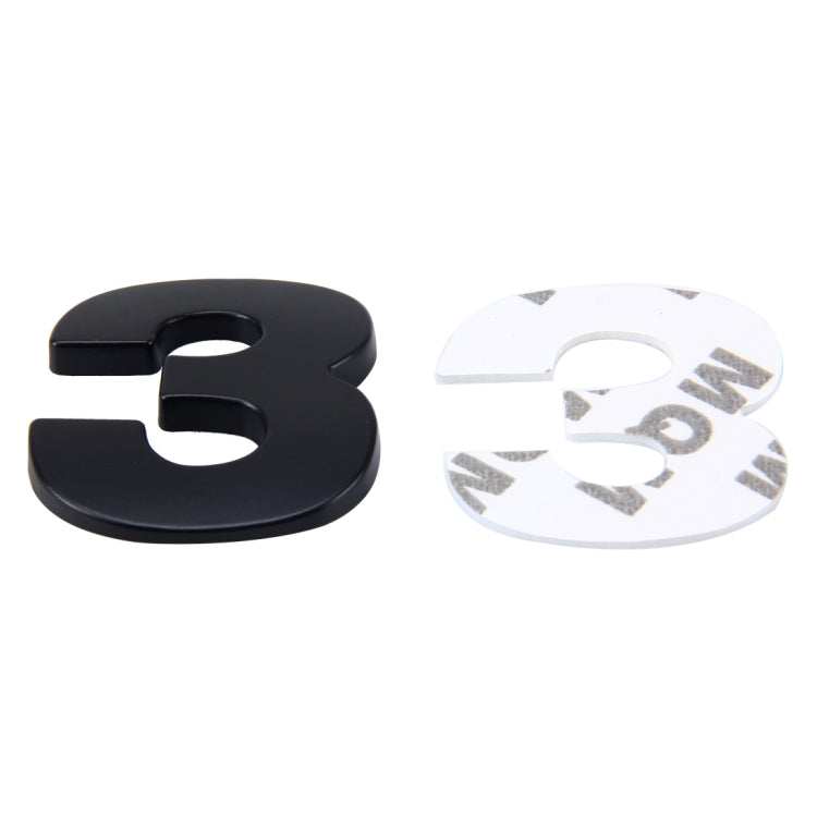 Car Vehicle Badge Emblem 3D Number One Self-adhesive Sticker Decal, Size: 3.6*4.5*0.5cm