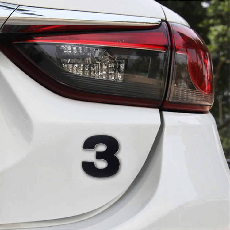 Car Vehicle Badge Emblem 3D Number One Self-adhesive Sticker Decal, Size: 3.6*4.5*0.5cm