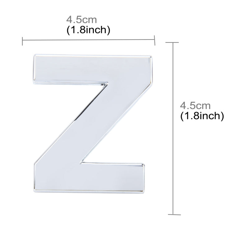 Car Vehicle Badge Emblem 3D English Letter Self-adhesive Sticker Decal, Size: 4.5*4.5*0.5cm
