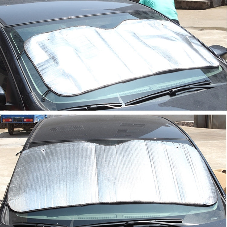 Silver Aluminum Foil Sun Shade Car Windshield Visor Cover Block Front Window Sunshade UV Protect, Size: 130 x 60cm