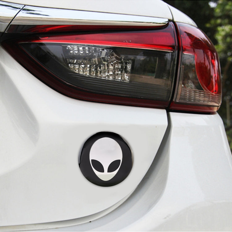 4 PCS Car-Styling Alien Pattern Metal Wheel Hub Decorative Sticker, Diameter: 5.8cm