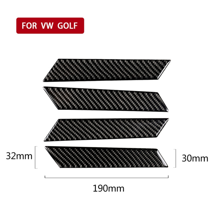 Car Carbon Fiber Door Handle Decorative Sticker for Volkswagen Golf 7 2013-2017