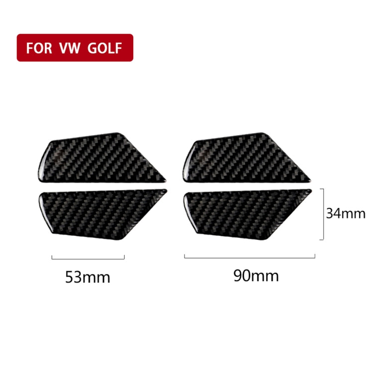 Car Carbon Fiber Door Inner Handle Wrist Panel Decorative Sticker for Volkswagen Golf 7 2013-2017