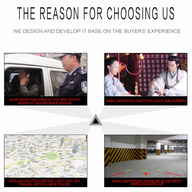 SU 9701 1GB+32GB 7 inch HD Foldable Universal Car Android Radio Receiver MP5 Player, Support FM & Bluetooth & TF Card & GPS & Phone Link & WiFi