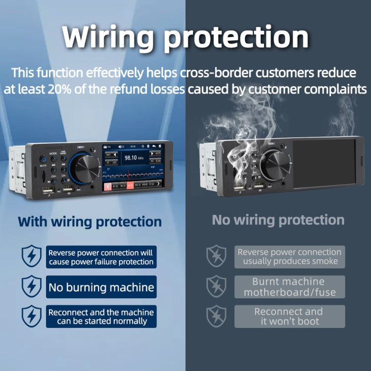 SWM-7805C 4.1 inch Touch Screen Universal Car Radio Receiver MP5 Player, Support FM & Bluetooth & TF Card with Remote Control