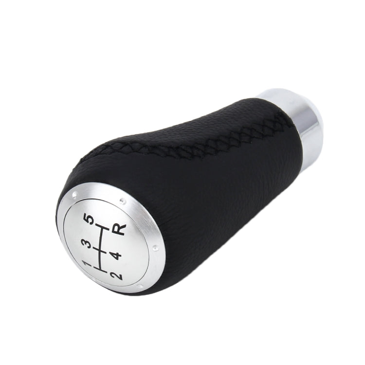 Universal Car Modified Shifter Black Leather Lever Manual 5-Speed Gear Shift Knob