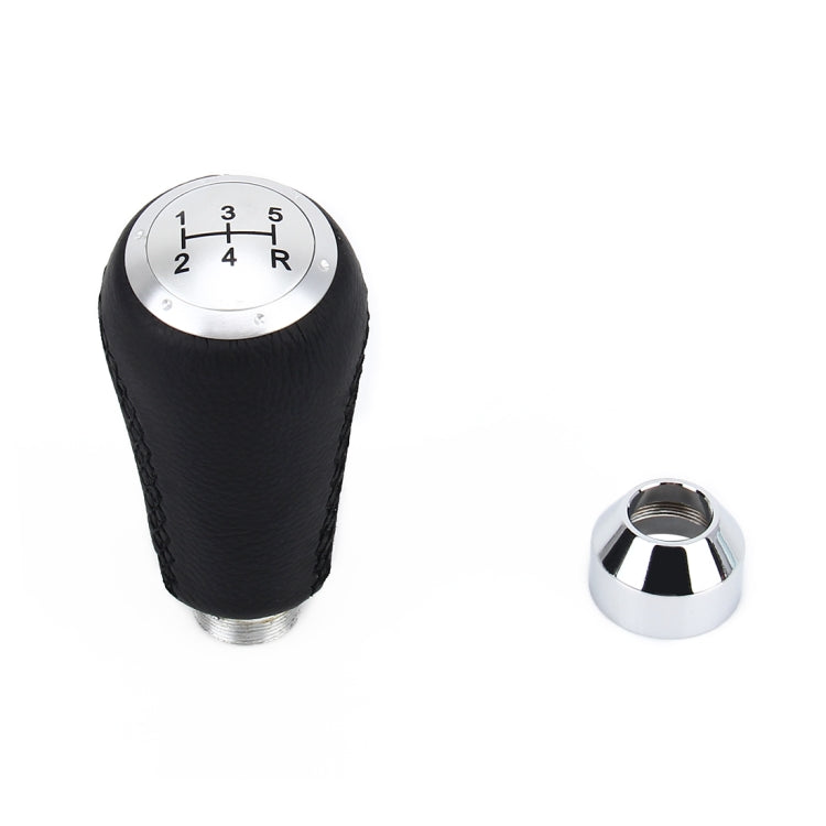 Universal Car Modified Shifter Black Leather Lever Manual 5-Speed Gear Shift Knob