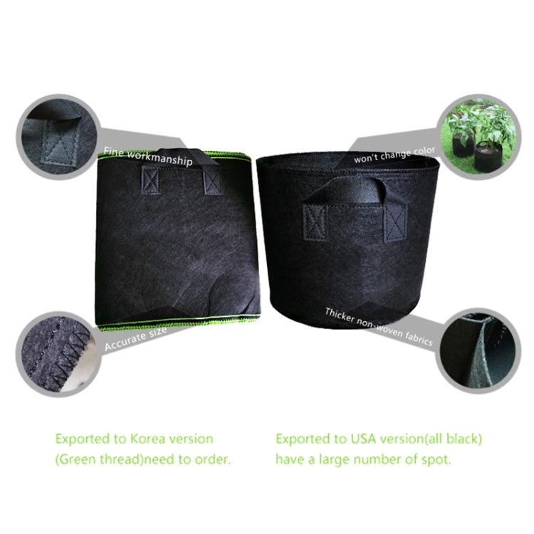 15 Gallon Planting Grow Bag Thickened Non-woven Aeration Fabric Pot Container with Handle