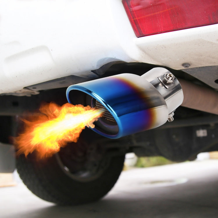 Universal Car Styling Stainless Steel Curved Bolt-on Exhaust Tail Muffler Tip Pipe with Mesh