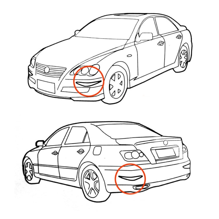 TCM-237 2 PCS Universal Car Body Plastic Anti-collision Sticker Bar Bumper Protector