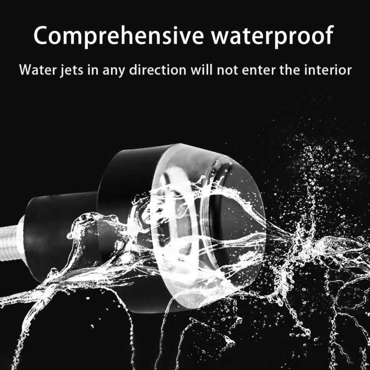 Pair Motorcycle Turn Signal Light Grip Bar Plug Strobe Side Marker End LED Handlebar Lamp