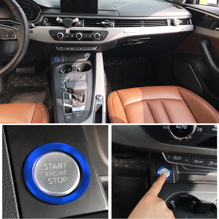Car Engine Start Key Push Button Ring Trim Aluminum Alloy Sticker Decoration for Audi